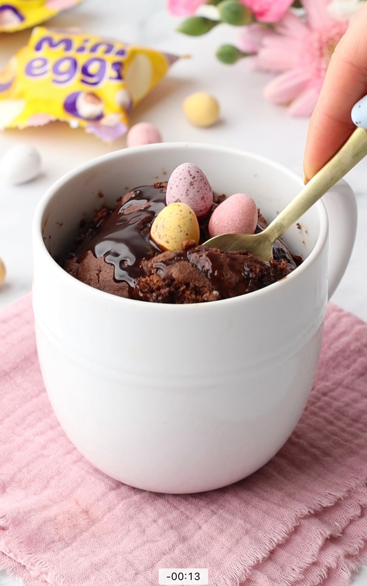 Mini egg mug cake recipe